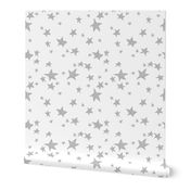 stars // white and grey star fabric nursery baby design andrea lauren fabric