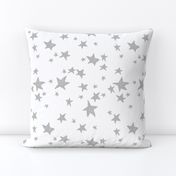 stars // white and grey star fabric nursery baby design andrea lauren fabric