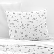 stars // white and grey star fabric nursery baby design andrea lauren fabric