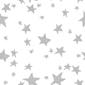 stars // white and grey star fabric nursery baby design andrea lauren fabric