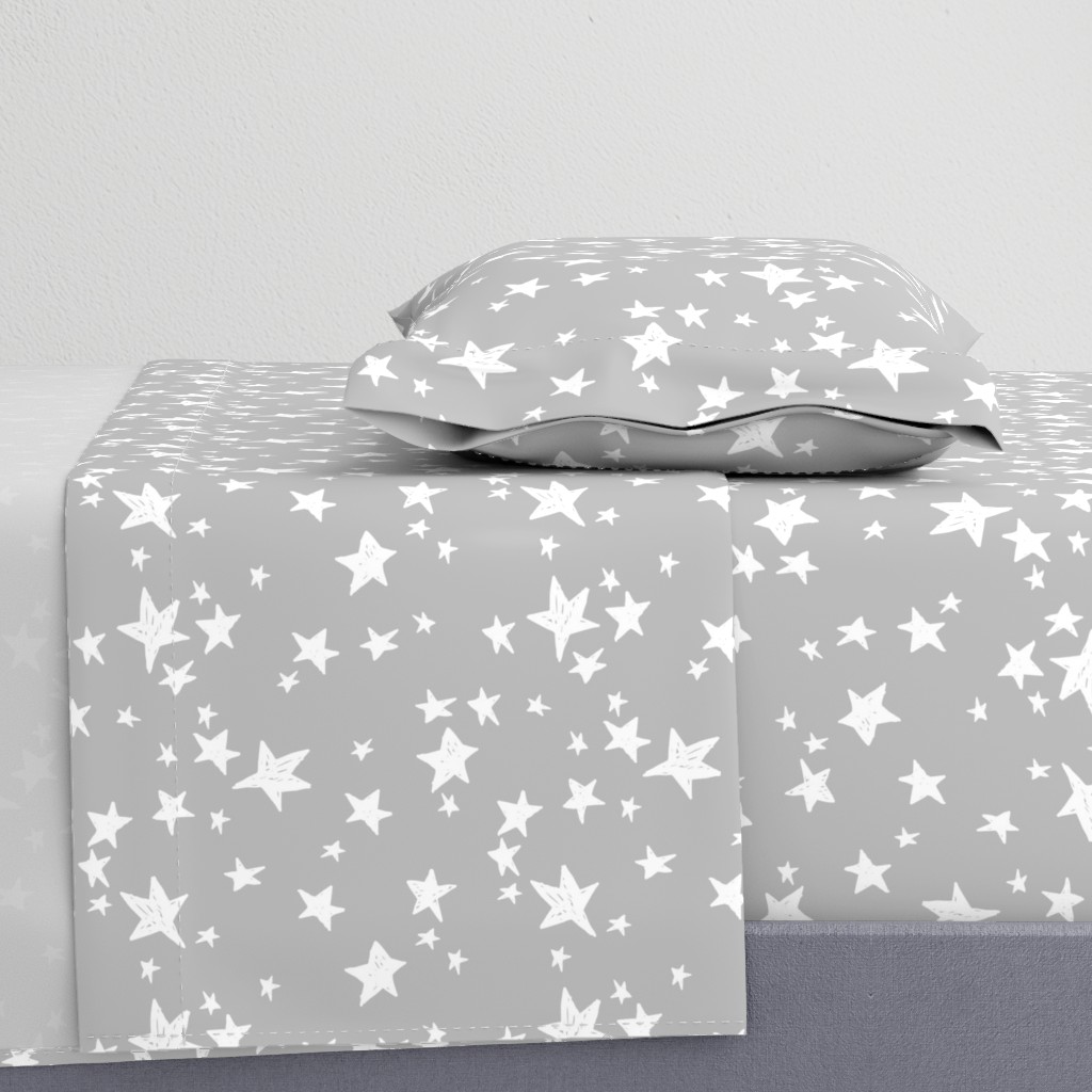 stars // slate grey stars fabric star design baby nursery fabric andrea lauren