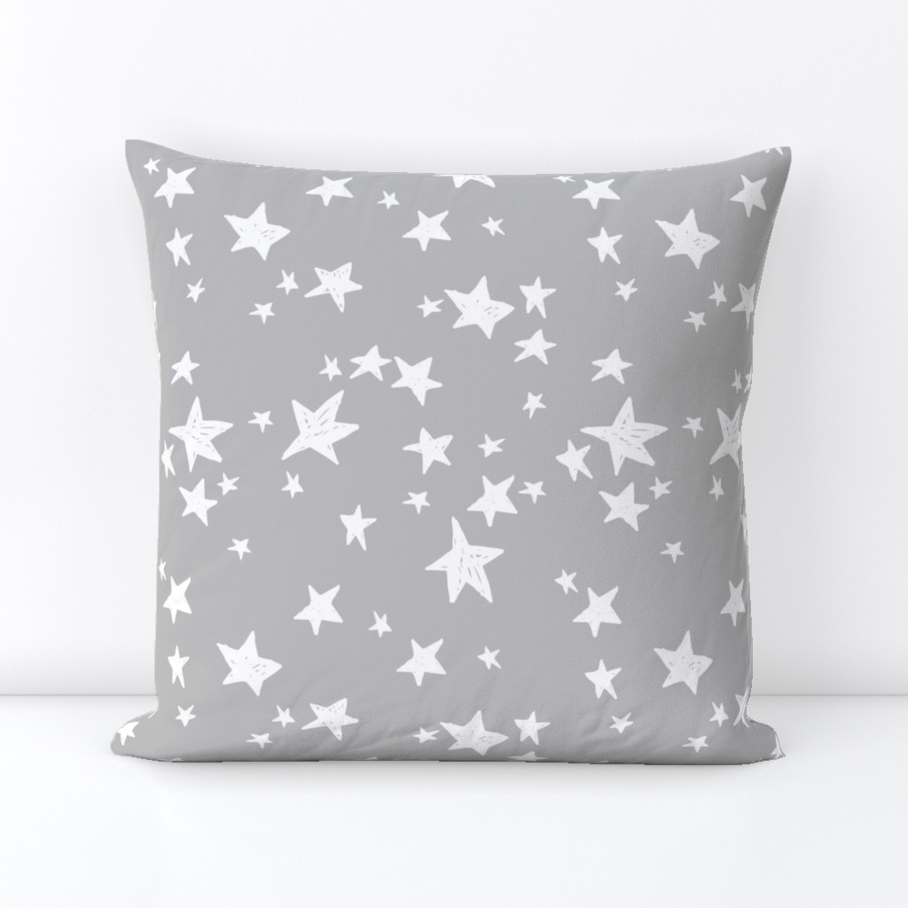 stars // slate grey stars fabric star design baby nursery fabric andrea lauren