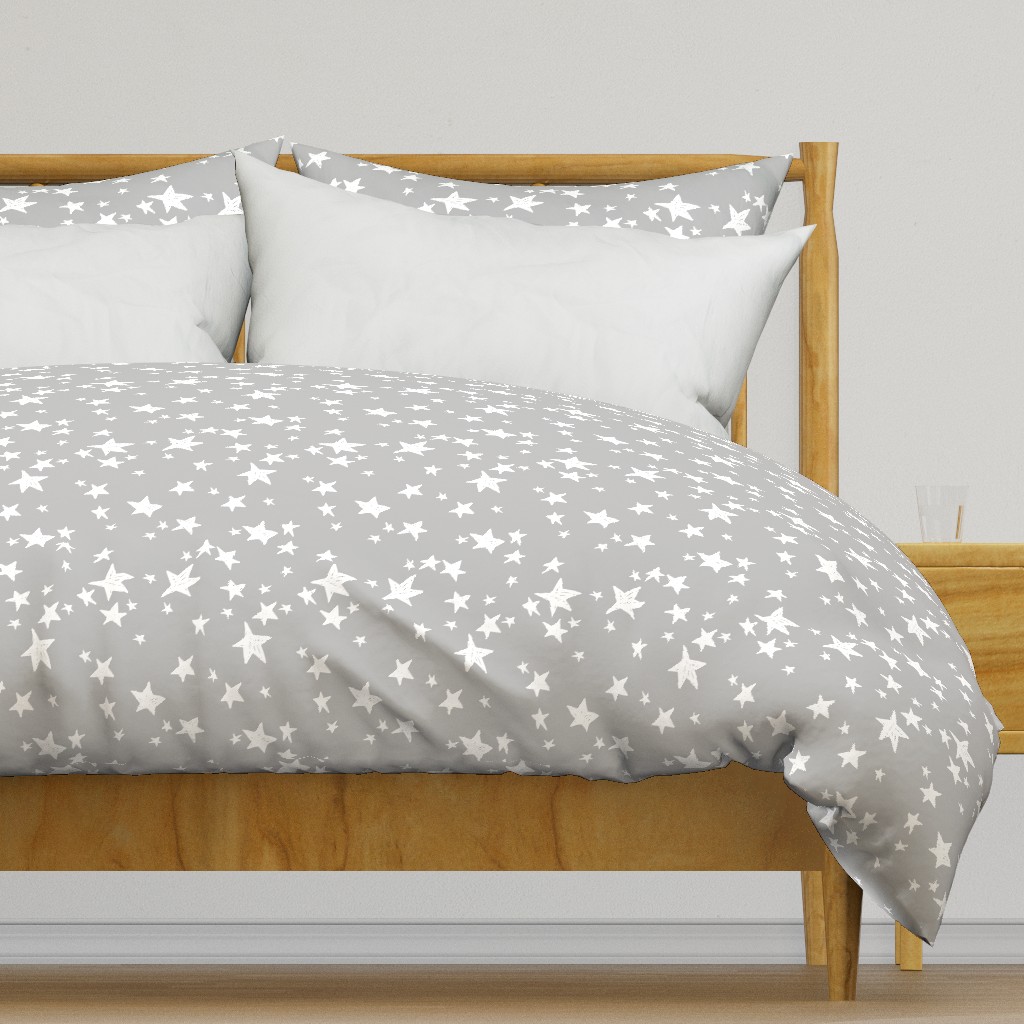 stars // slate grey stars fabric star design baby nursery fabric andrea lauren