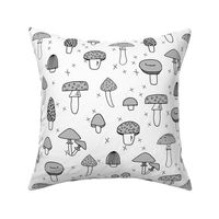 Mushrooms - Slate Grey by Andrea Lauren 