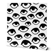 eyes // black and white eye  fabric 