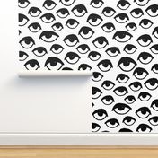 eyes // black and white eye  fabric 