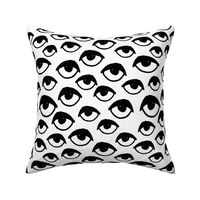 eyes // black and white eye  fabric 