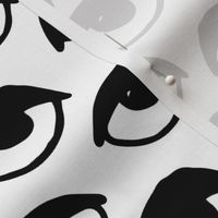 eyes // black and white eye  fabric 