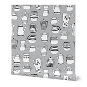 tea pots // coffee pots scandi grey simple tea teapots cute andrea lauren tea fabric