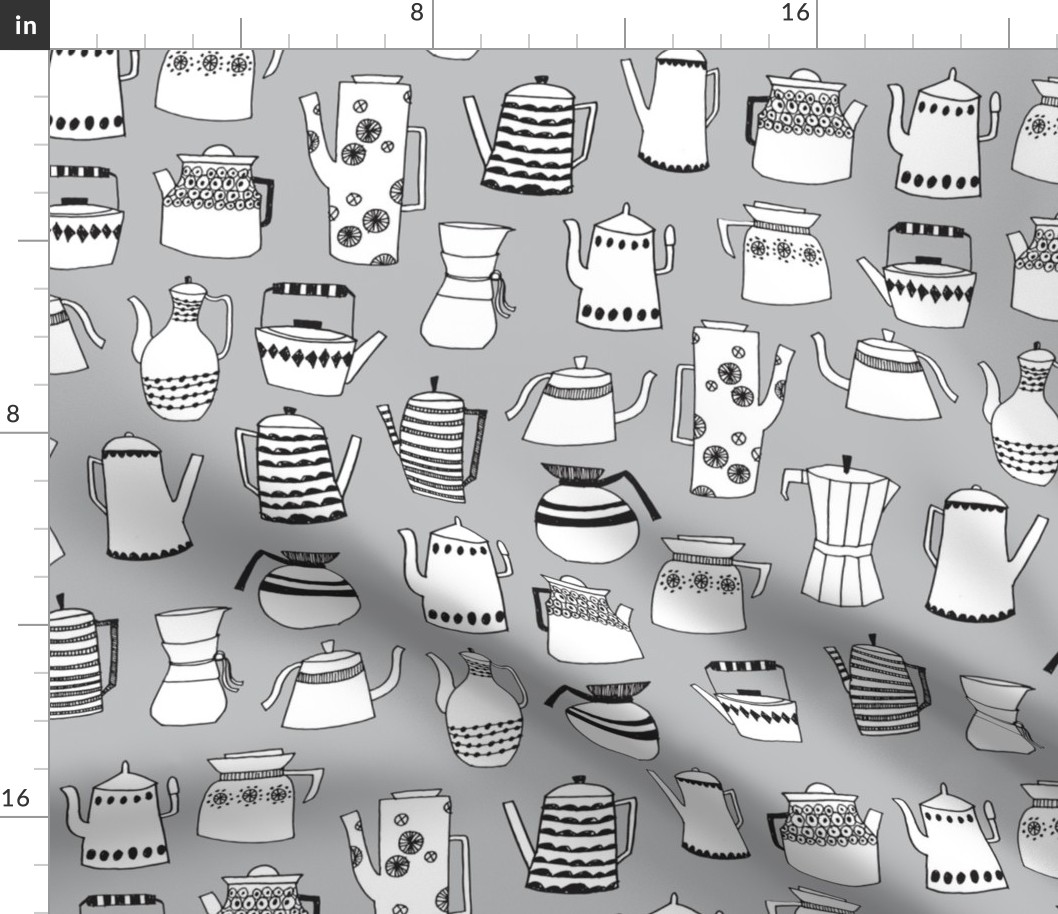 tea pots // coffee pots scandi grey simple tea teapots cute andrea lauren tea fabric