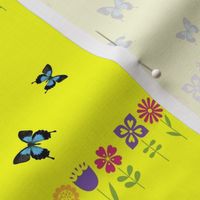 Graphic blooms and butterflies