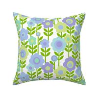 Marguerite (Blue & Purple) || 70s mod floral