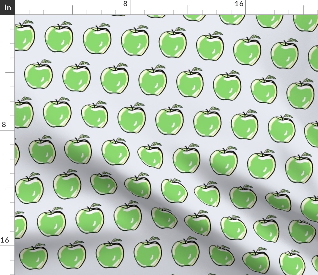 Green Apples on Cool Grey 