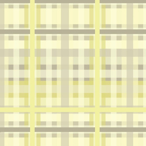 Spring Plaid in Pale Yellows, Greens & Grays