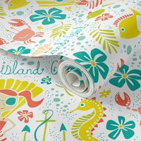 Island Girl - Nautical Summer  White - Large Scale