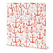 anchor // anchors coral anchor nautical fabric cute andrea lauren fabric