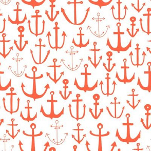 anchor // anchors coral anchor nautical fabric cute andrea lauren fabric