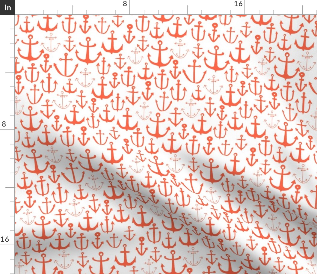 anchor // anchors coral anchor nautical fabric cute andrea lauren fabric