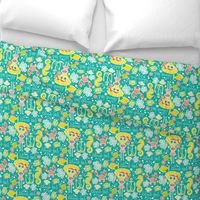 Island Girl - Nautical Summer Aqua - Large Scale