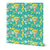 Island Girl - Nautical Summer Aqua - Large Scale