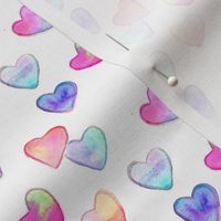 watercolor hearts multi