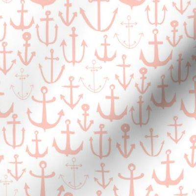 anchor // pink baby nursery fabric nautical fabric nursery baby anchors