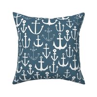 anchors // anchor fabric blue grey fabric anchor nautical design anchors fabric baby nursery blue nautical anchors