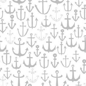 anchors // grey anchor fabric nautical  nursery baby fabric andrea lauren design