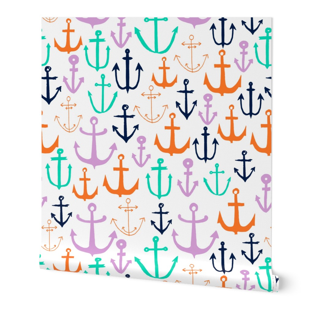 anchor // anchors nautical fabric baby fabric anchor nautical fabric andrea lauren fabric