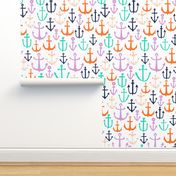 anchor // anchors nautical fabric baby fabric anchor nautical fabric andrea lauren fabric