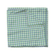 paneled tartan - 1.5" - fifties blue, green and pearl