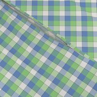 paneled tartan - 1.5" - fifties blue, green and pearl