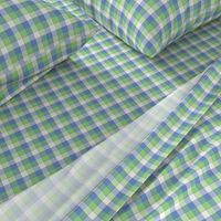 paneled tartan - 1.5" - fifties blue, green and pearl