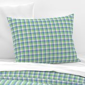 paneled tartan - 1.5" - fifties blue, green and pearl