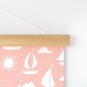 Sailboats - Pale Pink by Andrea Lauren