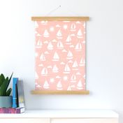 Sailboats - Pale Pink by Andrea Lauren