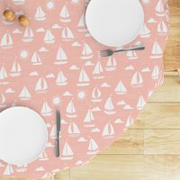 Sailboats - Pale Pink by Andrea Lauren