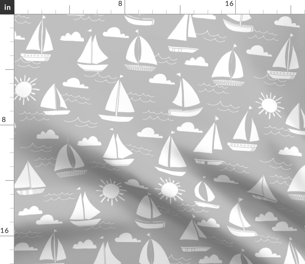 Sailing - Slate by Andrea Lauren