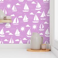 Sailboats - Wisteria by Andrea Lauren