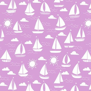 Sailboats - Wisteria by Andrea Lauren