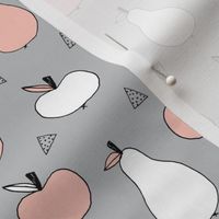 apple and pears // apples pears fruits autumn fall pink grey kids vegan