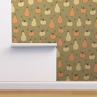 apple and pears // apples pears fruits autumn fall pink grey kids vegan