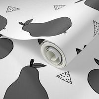 apples and pears // black and white dark grey kids fruits