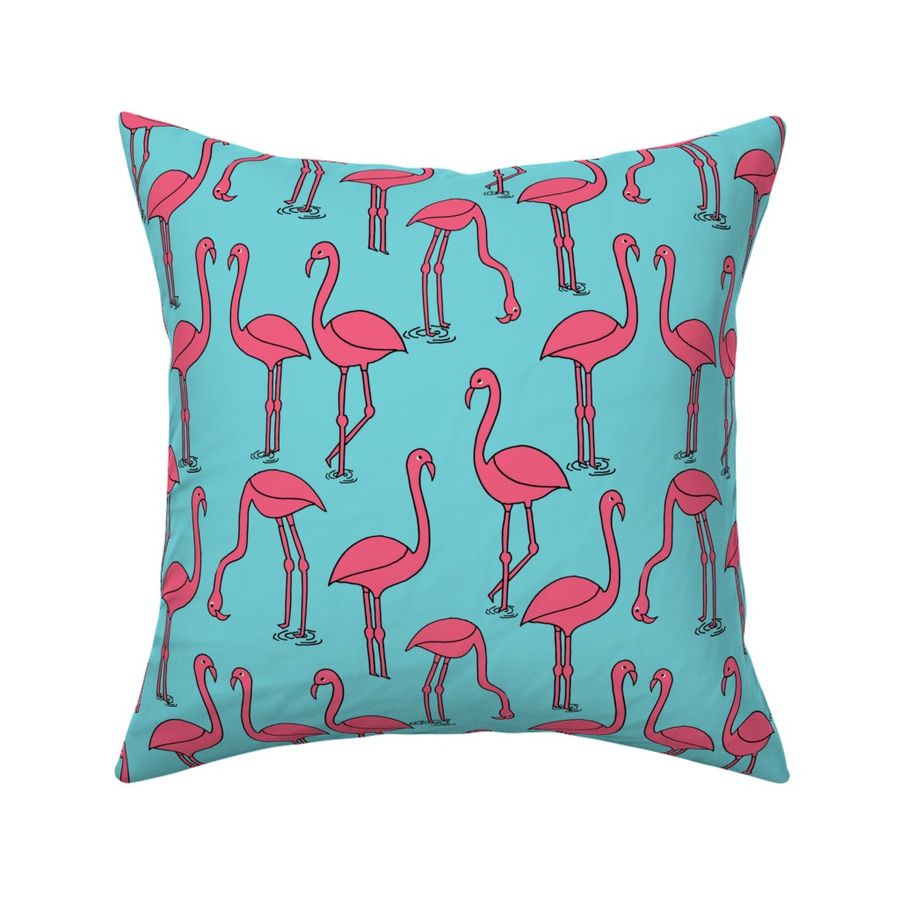 Flamingo - Aqua by Andrea Lauren