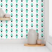 triangle chevron // nursery baby crosses black and white 