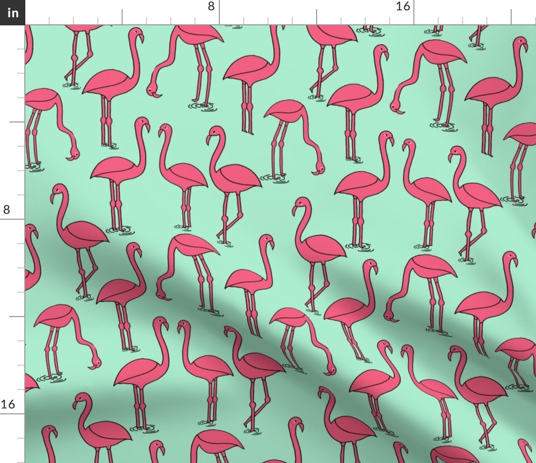 Flamingo - Pistachio by Andrea Lauren