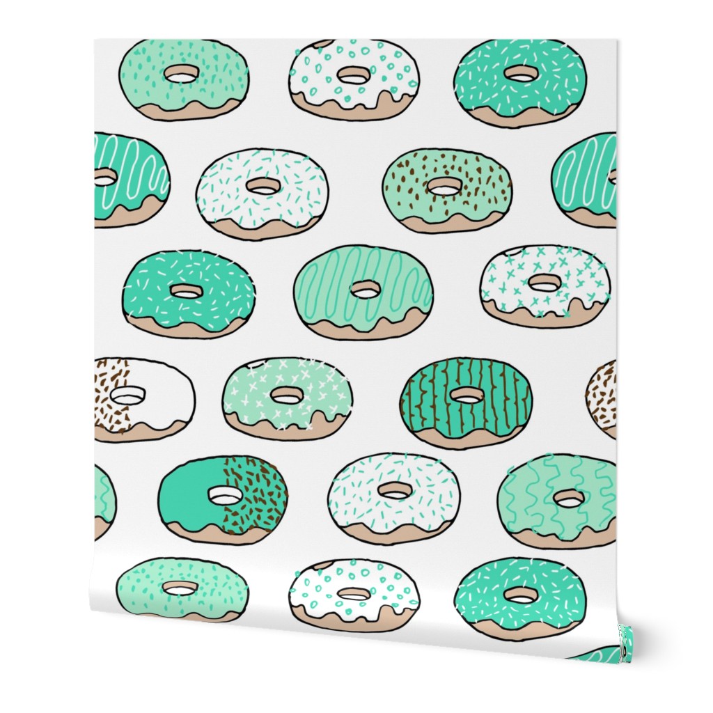 donuts // sweet mint pastel bakery sweets donuts donut shop coffee cute mint green donut