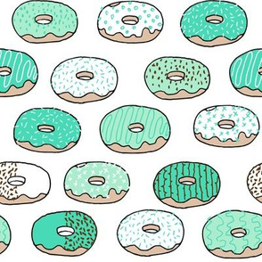 donuts // sweet mint pastel bakery sweets donuts donut shop coffee cute mint green donut