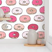 donut // pink pastel cute donuts doughnuts sweets bakery coffee tea food sweet design