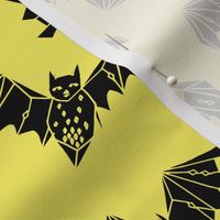 bats // halloween bright yellow geo bat andrea lauren